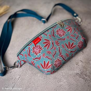 Preview: Canvas Retro Flowers by Emjo Design Blumen Rot/Mint von Swafing